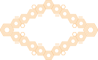 diseño geométrico moderno de forma hexagonal png