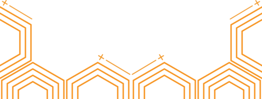 diseño geométrico moderno de forma hexagonal png