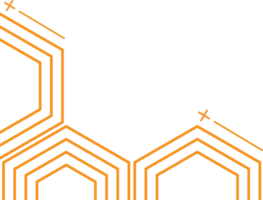 diseño geométrico moderno de forma hexagonal png