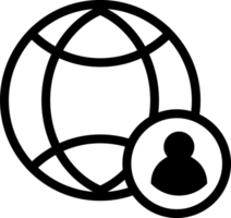 icono de red de globo png