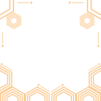 design geométrico moderno de forma hexagonal png