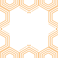 design geométrico moderno de forma hexagonal png