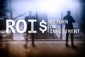 ROI - Return on investment, Financial market and stock trading concept. photo