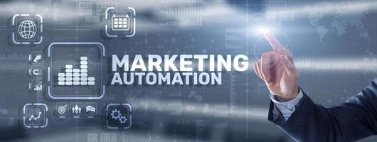 Marketing automation concept. Business Technology Internet and network photo