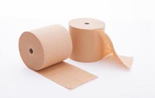 Toilet Paper Roll isolated on white photo
