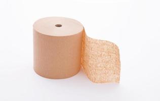 Toilet Paper Roll isolated on white photo