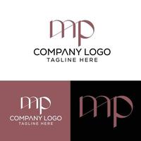 Initial Letter MP Logo Design Monogram Creative Modern Sign Symbol Icon vector