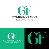 letra inicial gf diseño de logotipo monograma creativo moderno signo símbolo icono vector