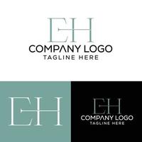 letra inicial eh logo diseño monograma creativo moderno signo símbolo icono vector