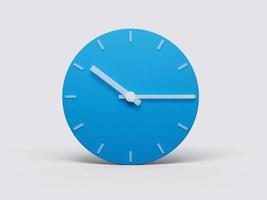 Minimal Clock time 10 15 o'clock or Ten Fifteen on light pastel background 3d illustration photo