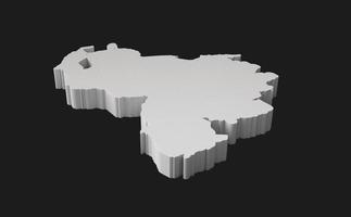 Venezuela map white 3D illustration photo