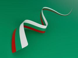 Bulgaria Happy Liberation Day 03 March. Waving flags isolated on gray background. 3d illustration photo