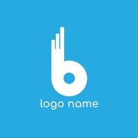 b finanzas diseño de logotipo inicial pro vector