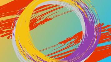 Vector abstract colorful background with colorful brush stroke