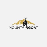 creative silhouette mountain goat logo vector