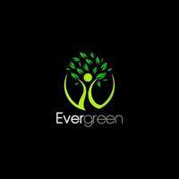 evergreen logo design vector