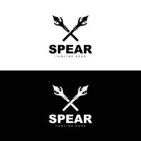 Spear Logo, Long Range Throwing Weapon Target Icon Design, Product And Company Brand Icon Illustration vector