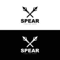 Spear Logo, Long Range Throwing Weapon Target Icon Design, Product And Company Brand Icon Illustration vector
