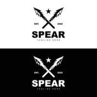 Spear Logo, Long Range Throwing Weapon Target Icon Design, Product And Company Brand Icon Illustration vector