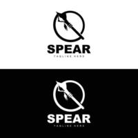 Spear Logo, Long Range Throwing Weapon Target Icon Design, Product And Company Brand Icon Illustration vector