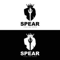 Spear Logo, Long Range Throwing Weapon Target Icon Design, Product And Company Brand Icon Illustration vector