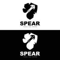 Spear Logo, Long Range Throwing Weapon Target Icon Design, Product And Company Brand Icon Illustration vector