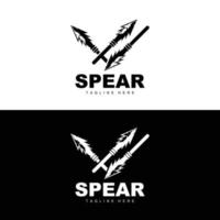 Spear Logo, Long Range Throwing Weapon Target Icon Design, Product And Company Brand Icon Illustration vector