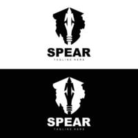 Spear Logo, Long Range Throwing Weapon Target Icon Design, Product And Company Brand Icon Illustration vector