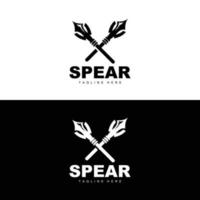 Spear Logo, Long Range Throwing Weapon Target Icon Design, Product And Company Brand Icon Illustration vector