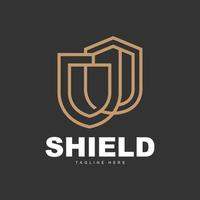 logotipo de escudo, vector de seguridad de protección antivirus, diseño de escudo de logotipo de juego simple