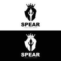 Spear Logo, Long Range Throwing Weapon Target Icon Design, Product And Company Brand Icon Illustration vector