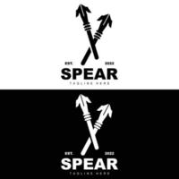 Spear Logo, Long Range Throwing Weapon Target Icon Design, Product And Company Brand Icon Illustration vector