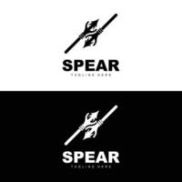 Spear Logo, Long Range Throwing Weapon Target Icon Design, Product And Company Brand Icon Illustration vector