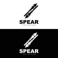 Spear Logo, Long Range Throwing Weapon Target Icon Design, Product And Company Brand Icon Illustration vector