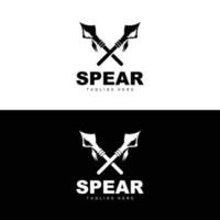 Spear Logo, Long Range Throwing Weapon Target Icon Design, Product And Company Brand Icon Illustration vector