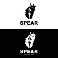 Spear Logo, Long Range Throwing Weapon Target Icon Design, Product And Company Brand Icon Illustration vector