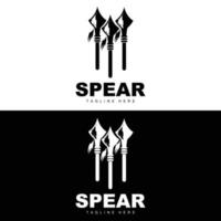 Spear Logo, Long Range Throwing Weapon Target Icon Design, Product And Company Brand Icon Illustration vector