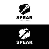 Spear Logo, Long Range Throwing Weapon Target Icon Design, Product And Company Brand Icon Illustration vector