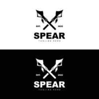 Spear Logo, Long Range Throwing Weapon Target Icon Design, Product And Company Brand Icon Illustration vector