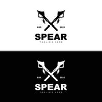 Spear Logo, Long Range Throwing Weapon Target Icon Design, Product And Company Brand Icon Illustration vector