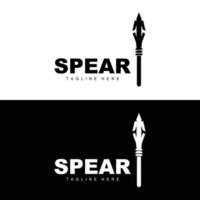 Spear Logo, Long Range Throwing Weapon Target Icon Design, Product And Company Brand Icon Illustration vector