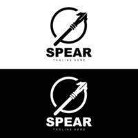 Spear Logo, Long Range Throwing Weapon Target Icon Design, Product And Company Brand Icon Illustration vector