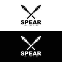 Spear Logo, Long Range Throwing Weapon Target Icon Design, Product And Company Brand Icon Illustration vector