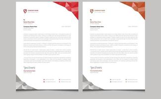 Creative corporate identity simple clean elegant minimal professional unique business style letterhead template design two color variations. vector