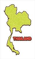 Thailand map country vector icon cartoon illustration