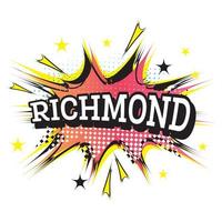 Richmond Comic Text in Pop Art Style. vector