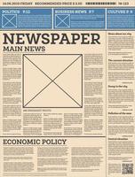 Business Daily Newspaper Template with One Page. vector