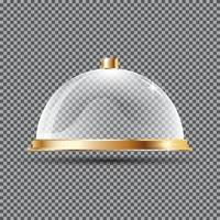 Glass Dome on Transparent Background. vector