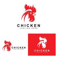 Grilled Chicken Barbecue Logo Design,Chicken Head Vector, Company Brand vector