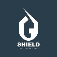 Shield Logo, Safe And Strong Security Vector, Design, Protection Simple Style, Template Brand Icon vector